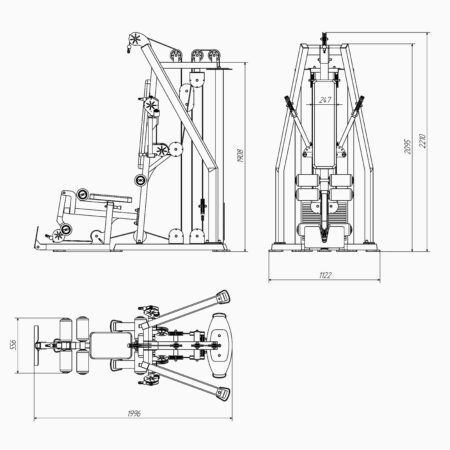 HGE105-Single-Stack-Multifunctional-Machine-for-full body-workout