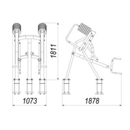 OG608 Outdoor Trap Shrug Lunge Deadlift Machine